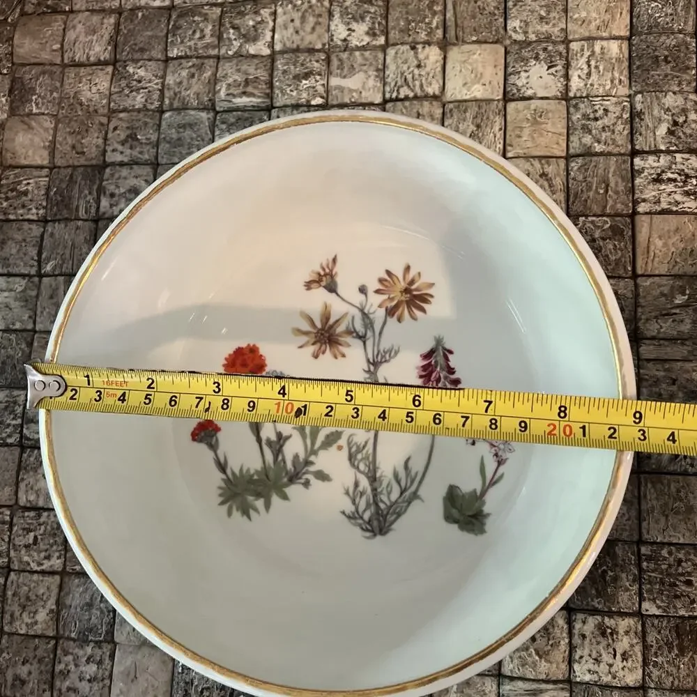 Louis Lourioux France Le Faune Wildflower Porcelain Baking Dish Ramekin Lot 10
